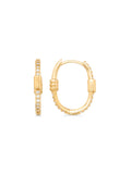Bambu Form Stone Earrings in 14K Gold by Elef Jewelry