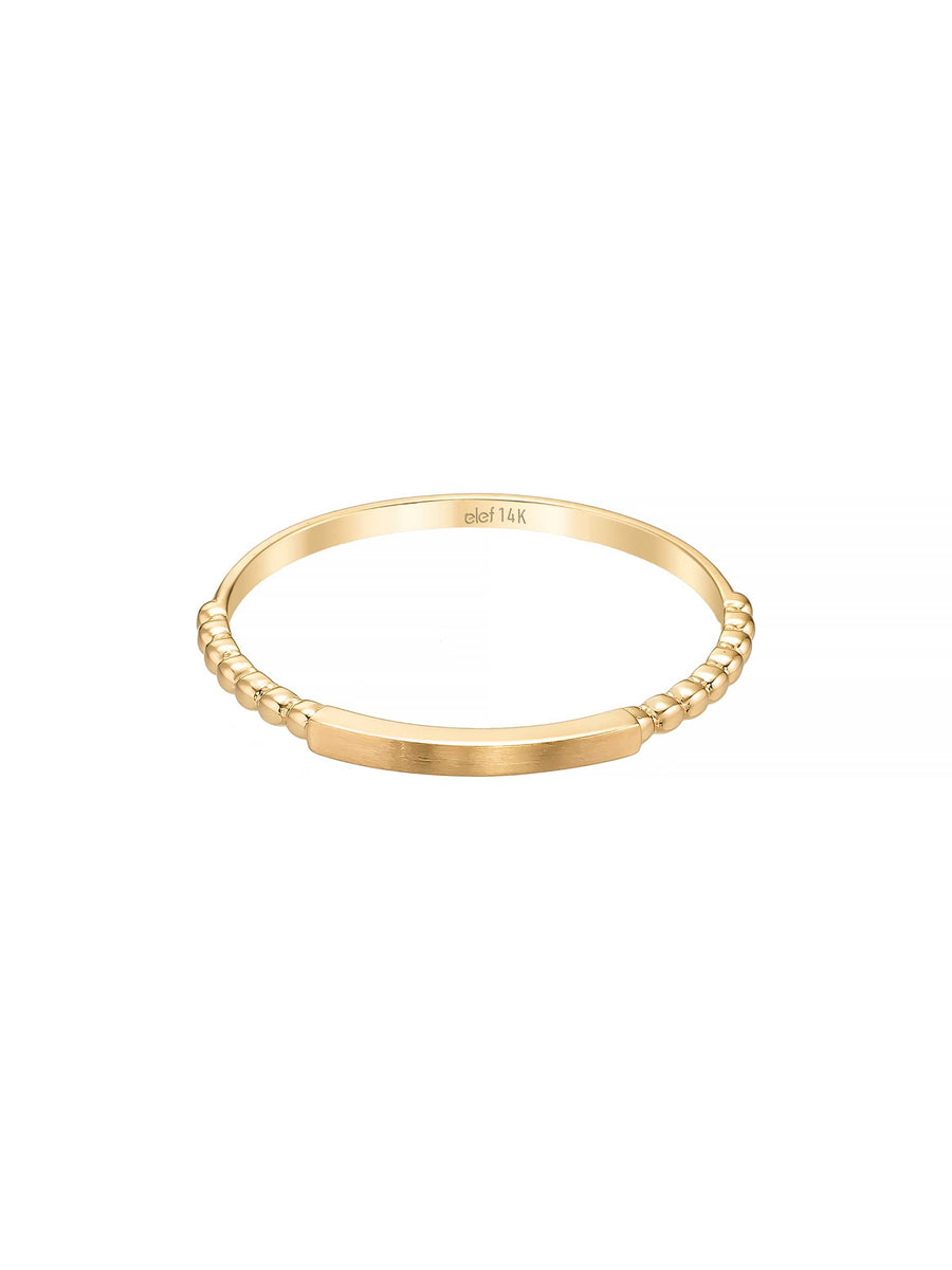 Bilye Textured Minimal Ring in 14K Gold