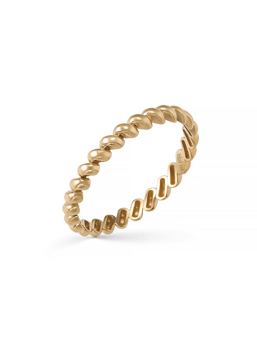 Domed Form Ring in 14K Gold by Elef Jewelry