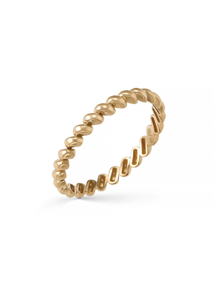 Domed Form Ring in 14K Gold