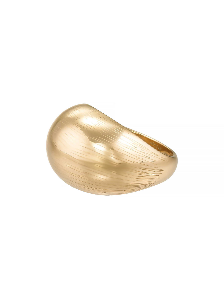 Domed Form Classic Ring in 14K Gold