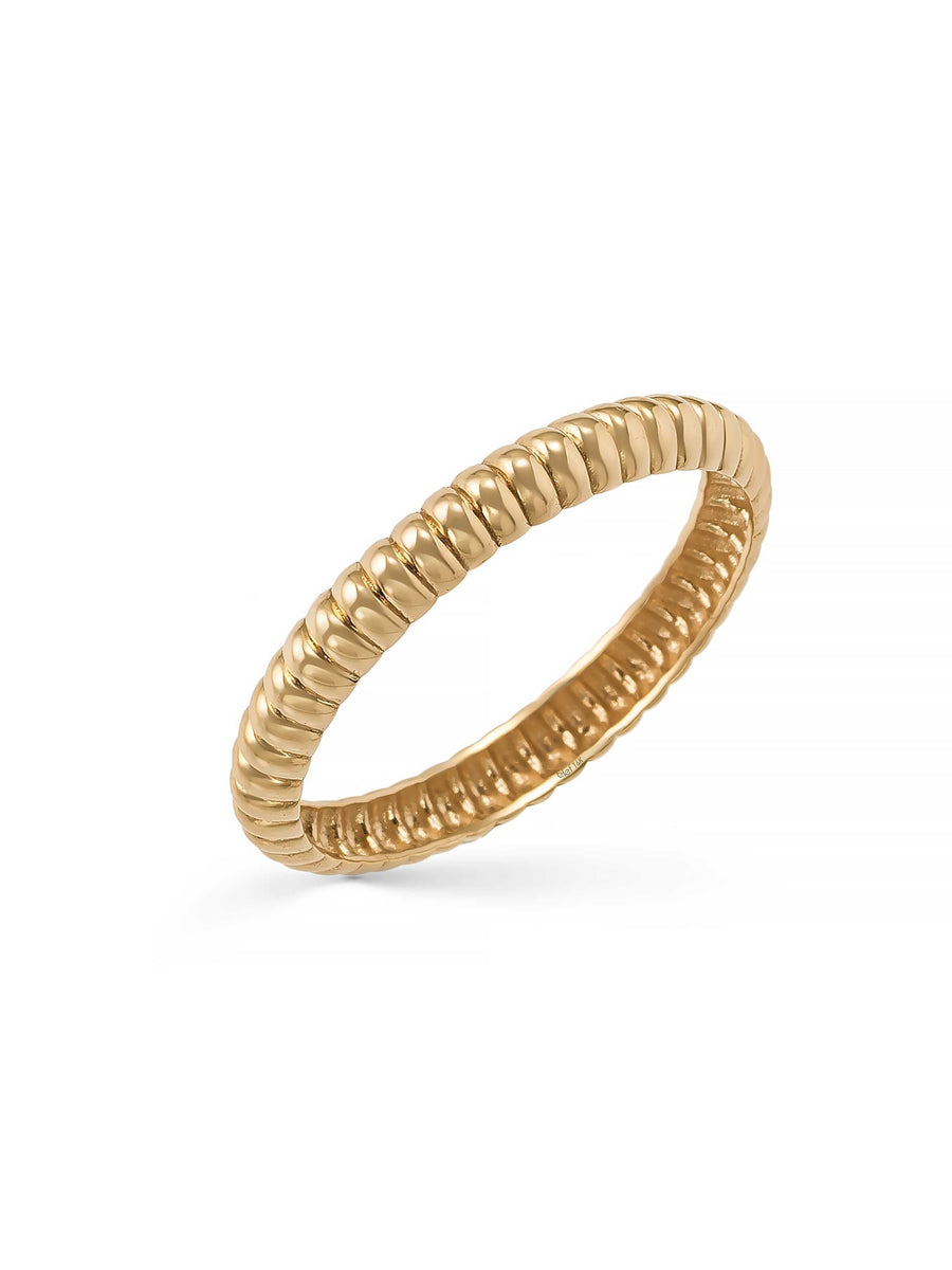 Domed Minimal Ring in 14K Gold