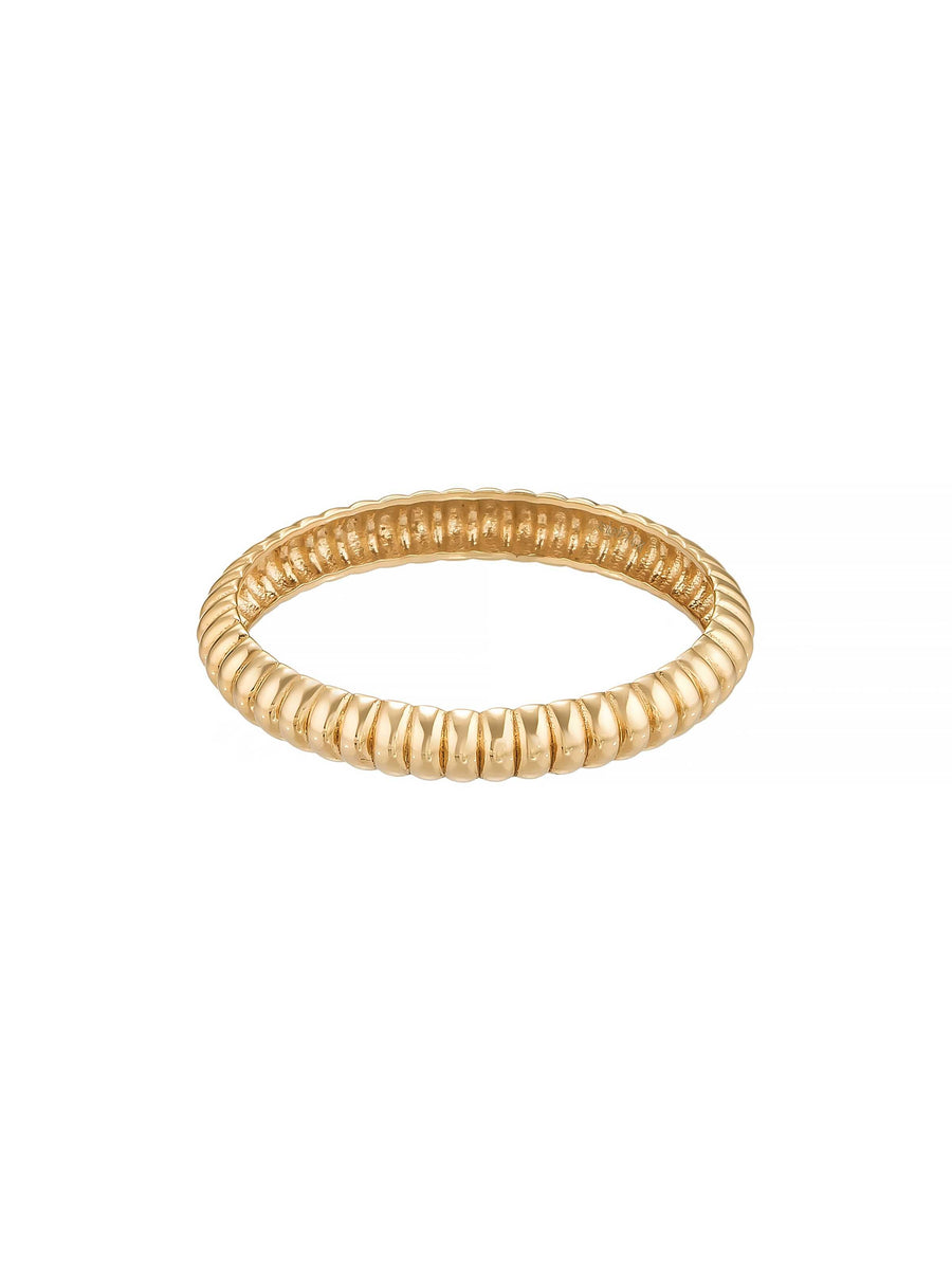 Domed Minimal Ring in 14K Gold