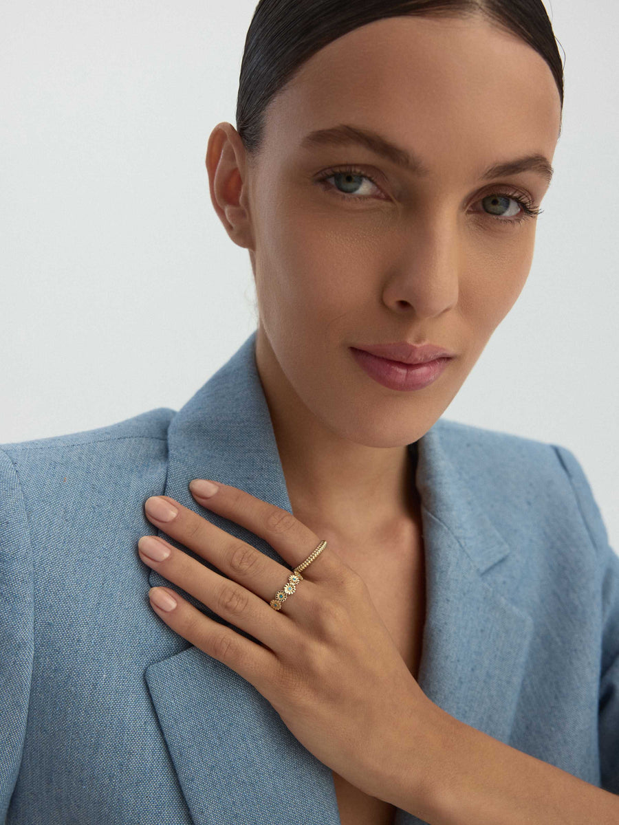 Domed Minimal Ring in 14K Gold