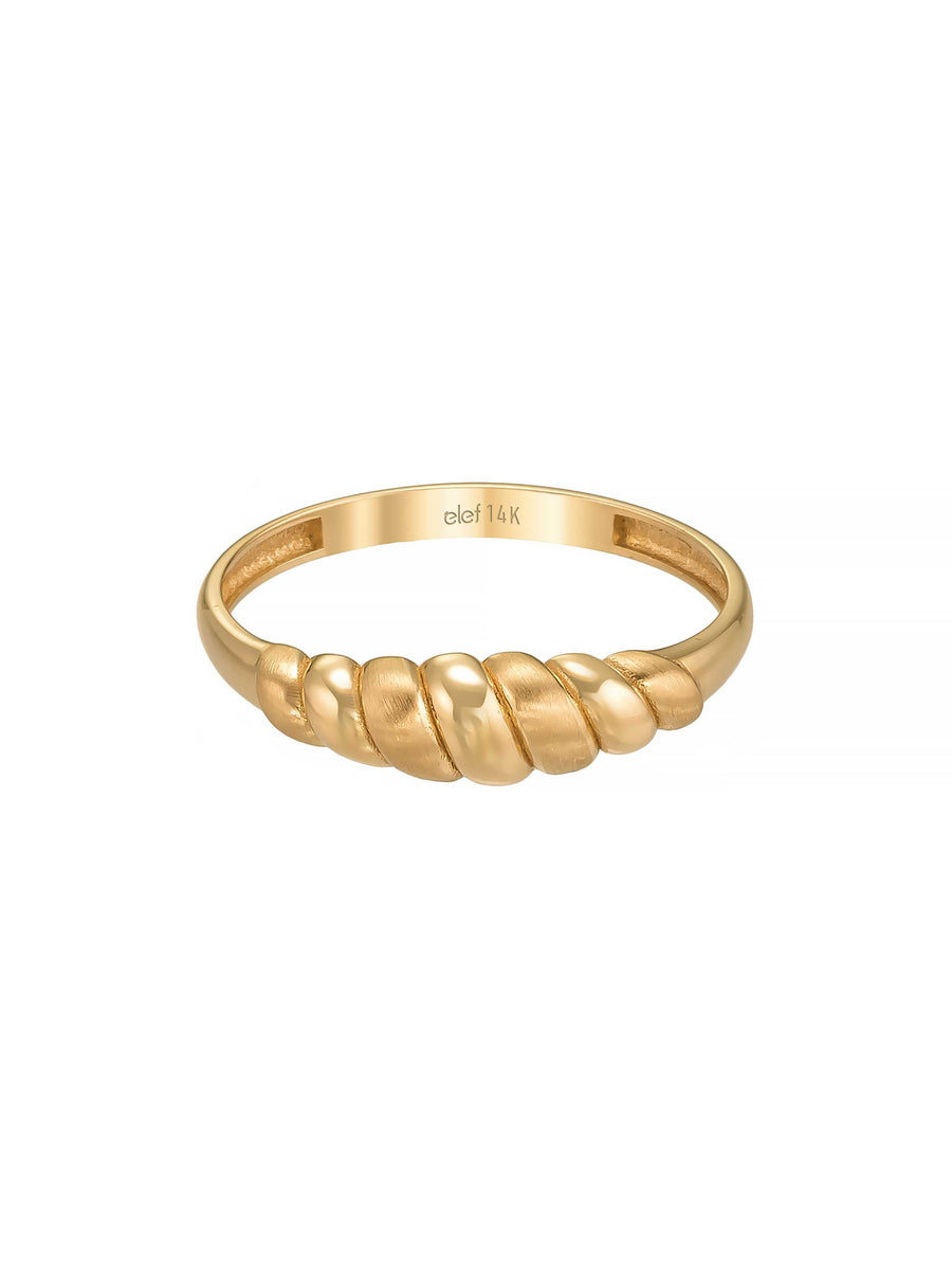 Domed Minimal Ring in 14K Gold