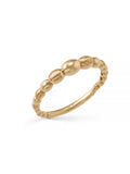 Domed Row Minimal Ring in 14K Gold by Elef Jewelry