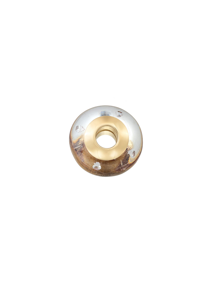Burgundy Depth Murano Glass Charm in 14K Gold