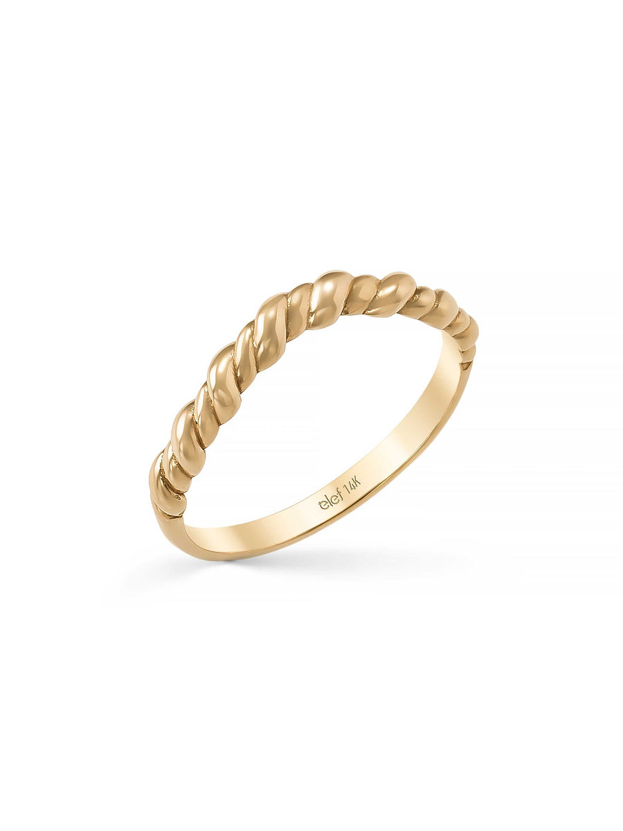 Twisted Minimal Ring in 14K Gold