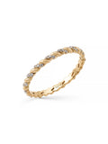 Twisted Stone-Set Ring in 14K Gold by Elef Jewelry