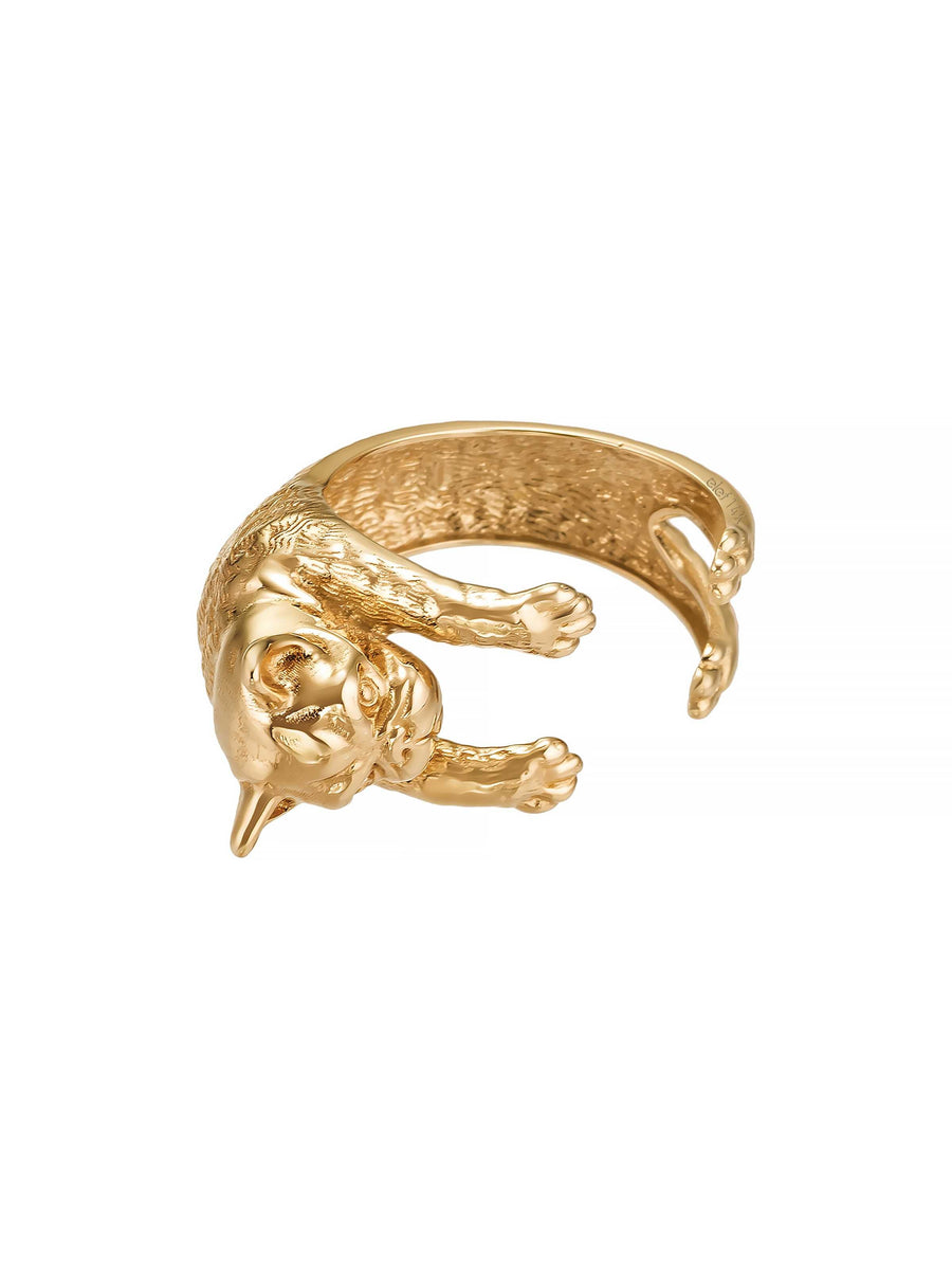 Bulldog Ring in 14K Gold