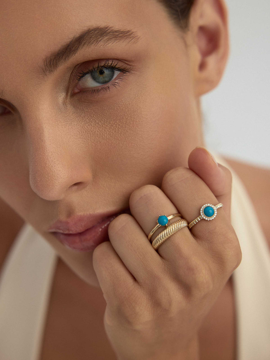Twisted Patterned Classic Ring in 14K Gold