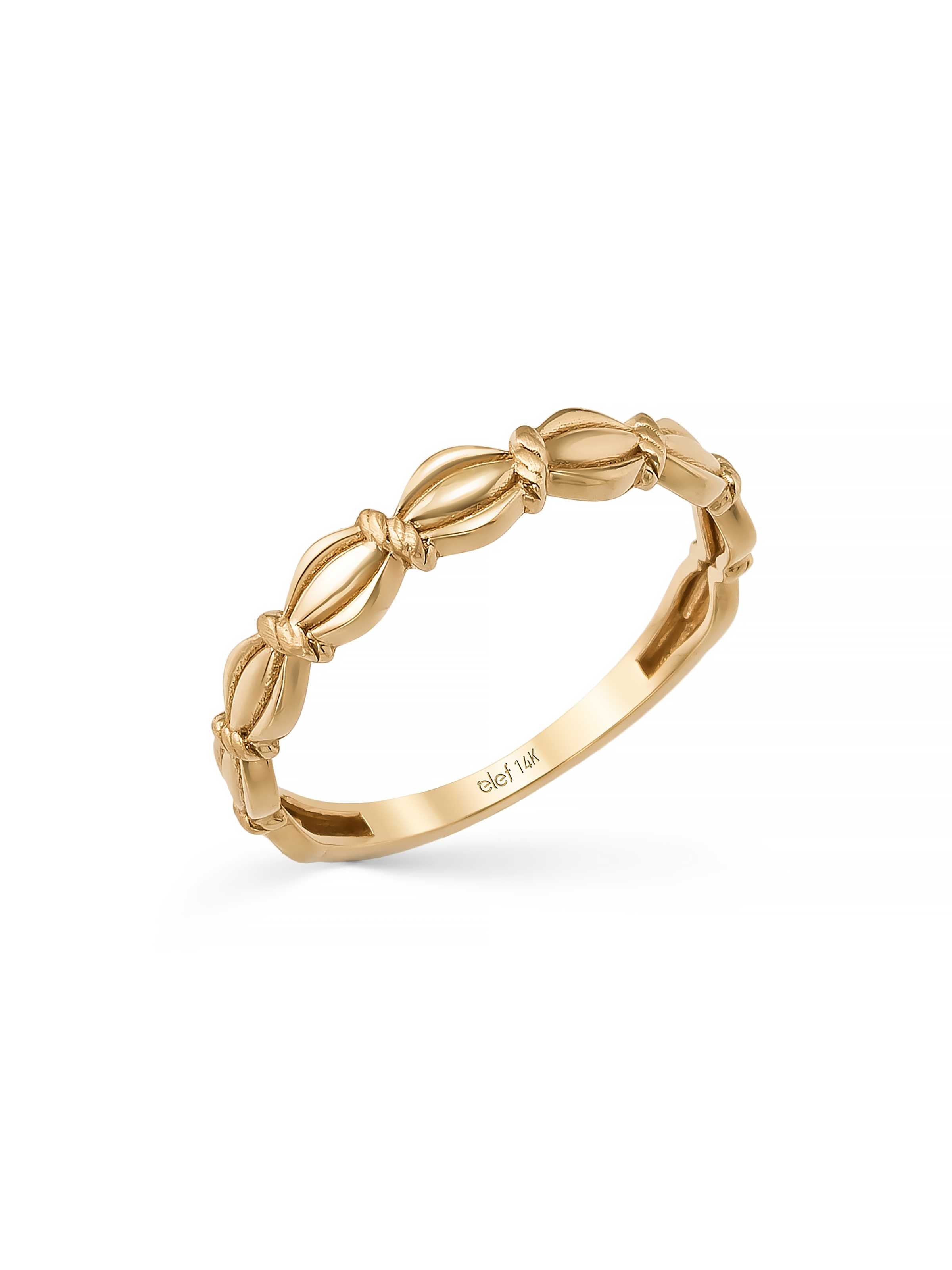 Twisted Vintage Ring in 14K Gold by Elef Jewelry