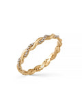 Twisted Form Stone-Set Ring in 14K Gold by Elef Jewelry