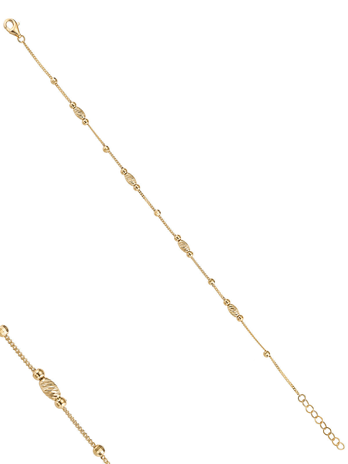 Twisted Dorika Bead Bracelet in 14K Gold by Elef Jewelry