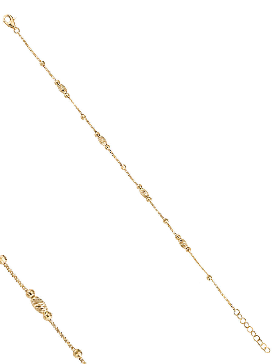 Twisted Dorika Bead Bracelet in 14K Gold