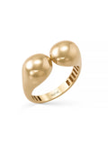 Double Domed Open Form Ring in 14K Gold by Elef Jewelry