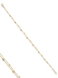 Double Row Cylinder & Dorika Bead Bracelet in 14K Gold by Elef Jewelry