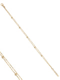Double Row Bangle Form Dorika Bead Bracelet in 14K Gold by Elef Jewelry