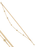 Double Chain Sphere Motif Bracelet in 14K Gold by Elef Jewelry