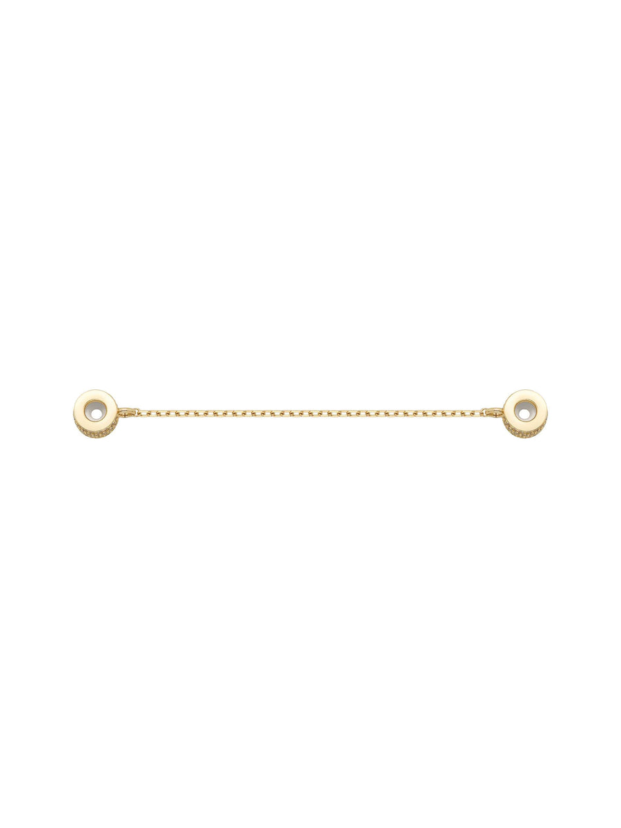 Multicolor Zircon Stone Charm Safety Chain in 14K Gold