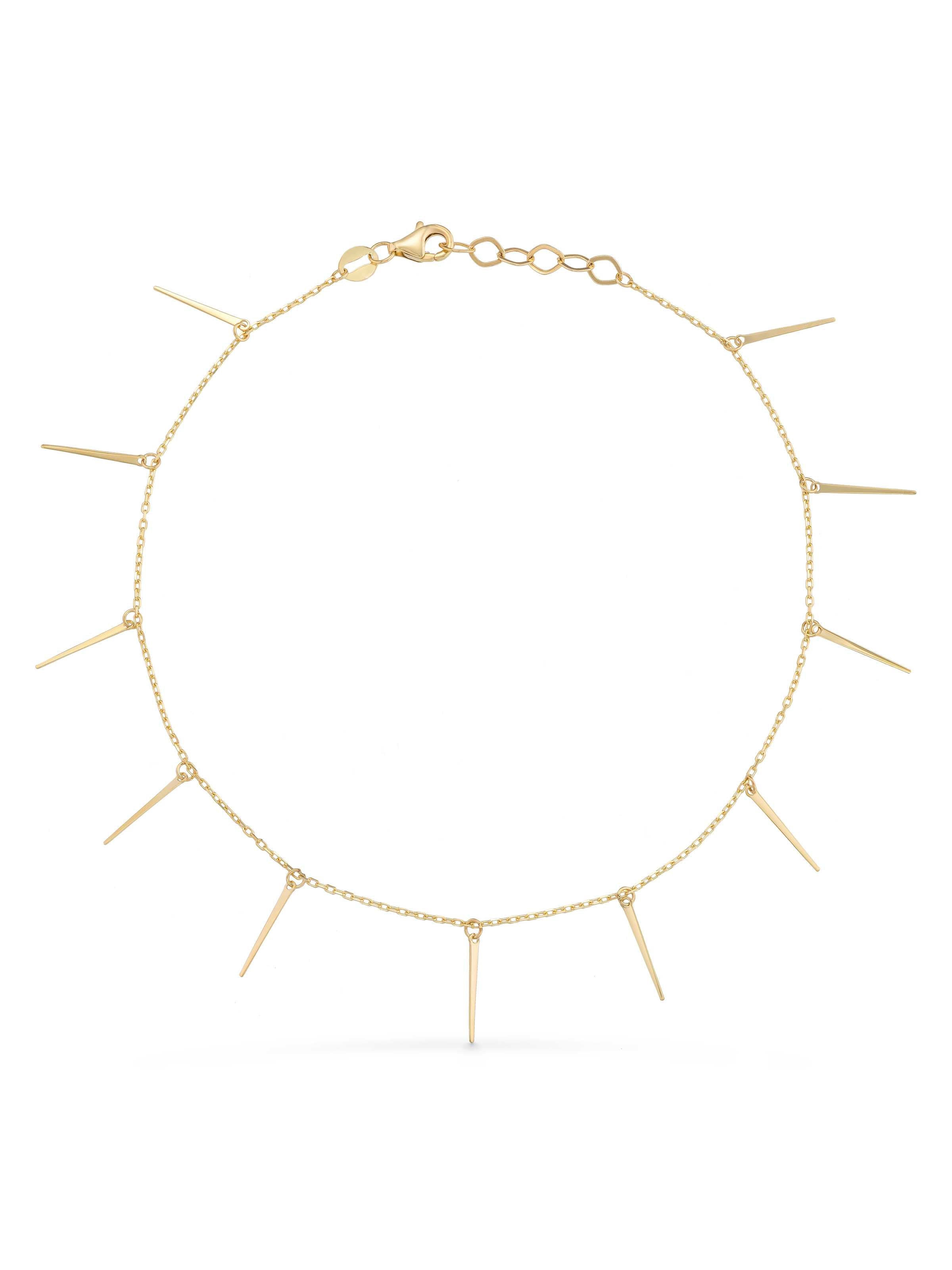Modern Bar Anklet in 14K Gold by Elef Jewelry
