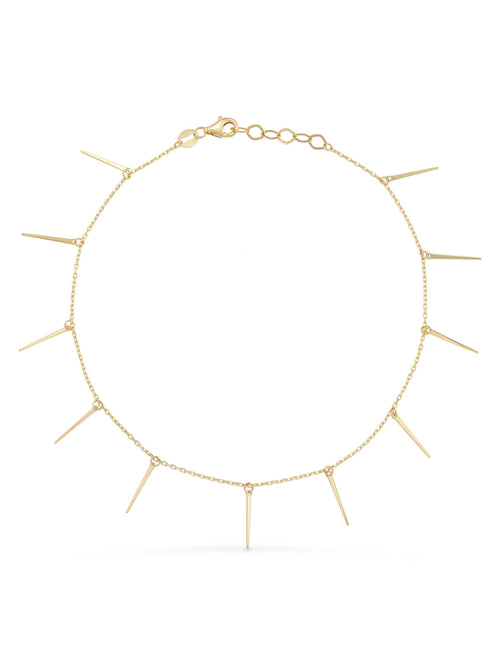 Modern Bar Anklet in 14K Gold by Elef Jewelry