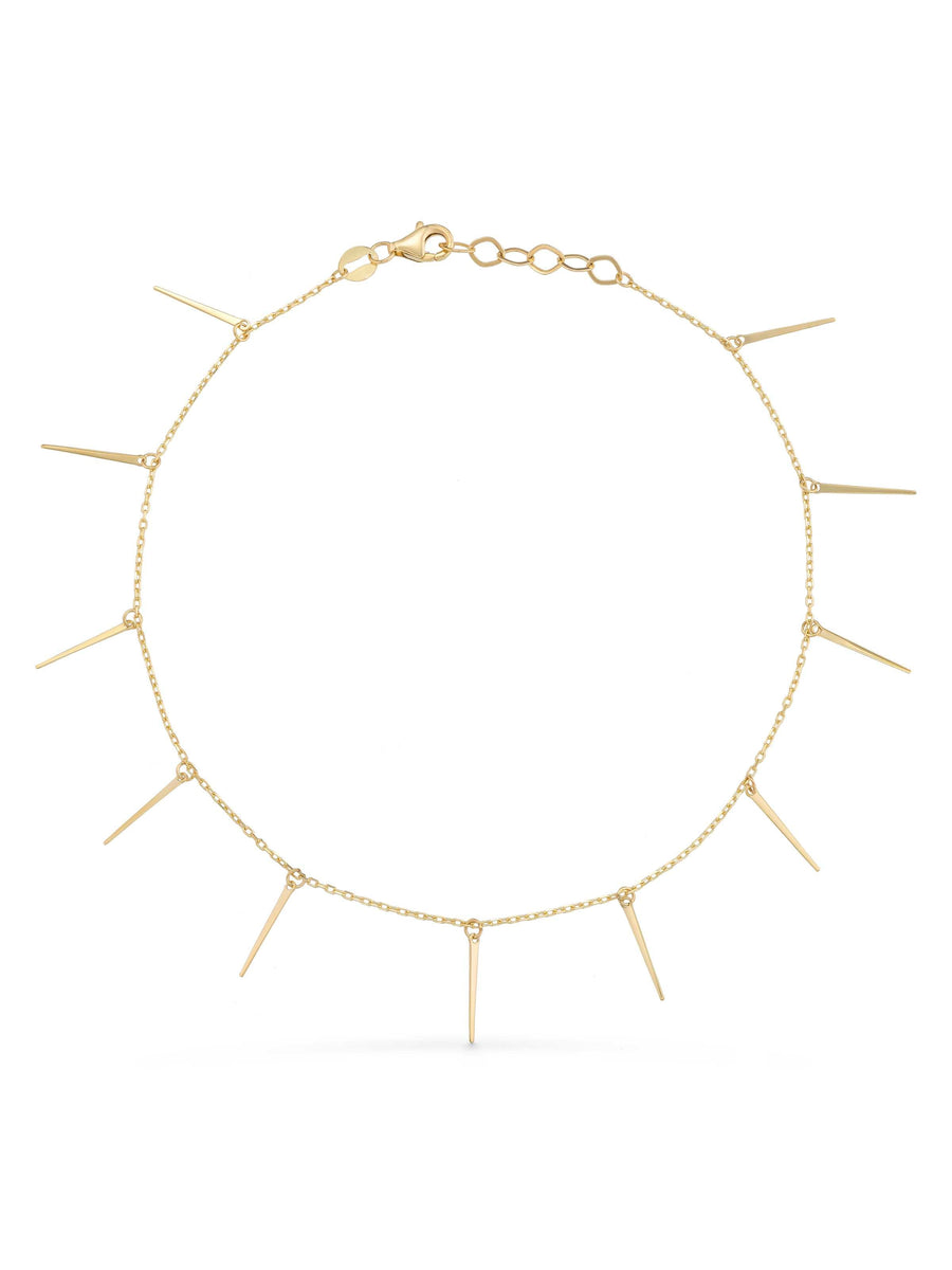 Modern Bar Anklet in 14K Gold