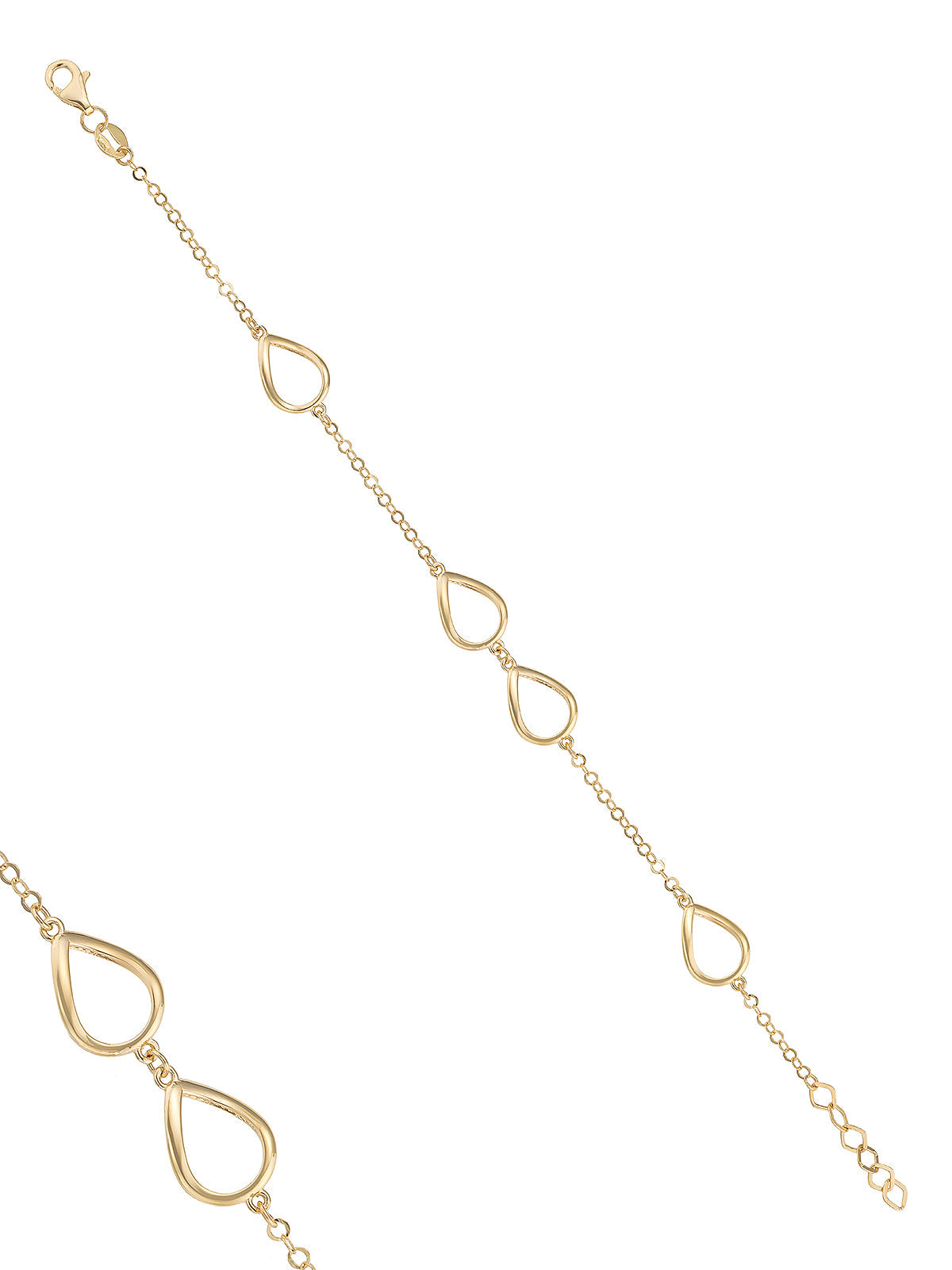 Drop-Like Ringed Minimal Bracelet in 14K Gold by Elef Jewelry