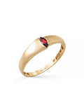 Drop Stone Form Minimal Ring in 14K Gold by Elef Jewelry