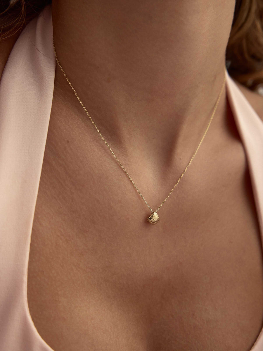 Deniz Shell Necklace in 14K Gold