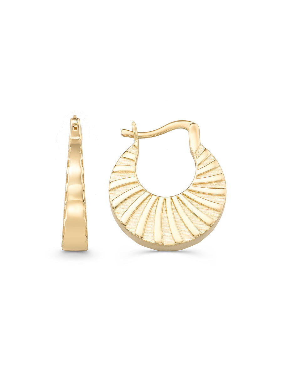 Deniz Shell Form Earrings in 14K Gold