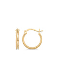 Patterned Hoop Earrings in 14K Gold by Elef Jewelry