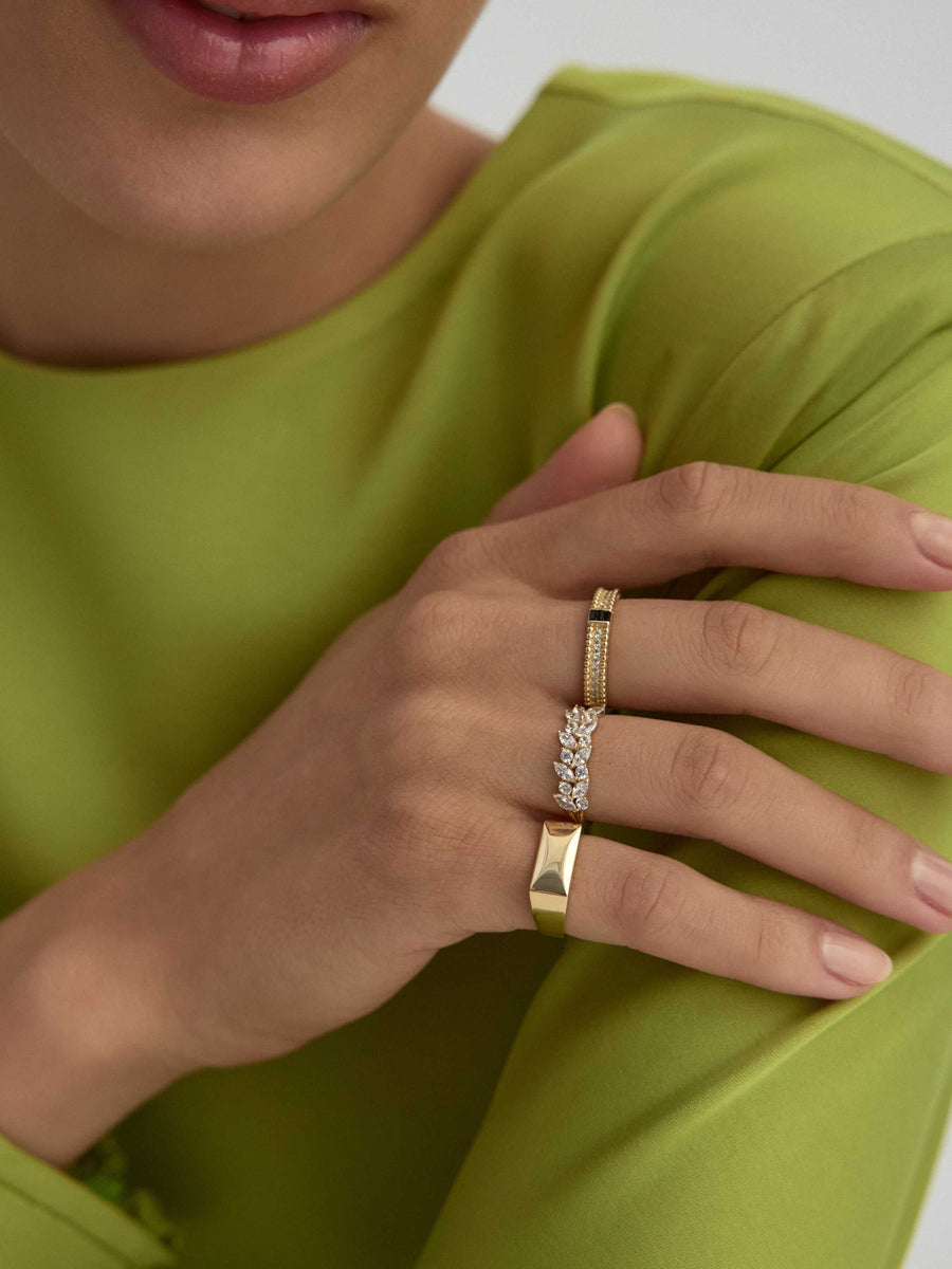 Rectangular Form Minimal Ring in 14K Gold