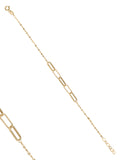 Rectangular Ringed Bracelet in 14K Gold by Elef Jewelry