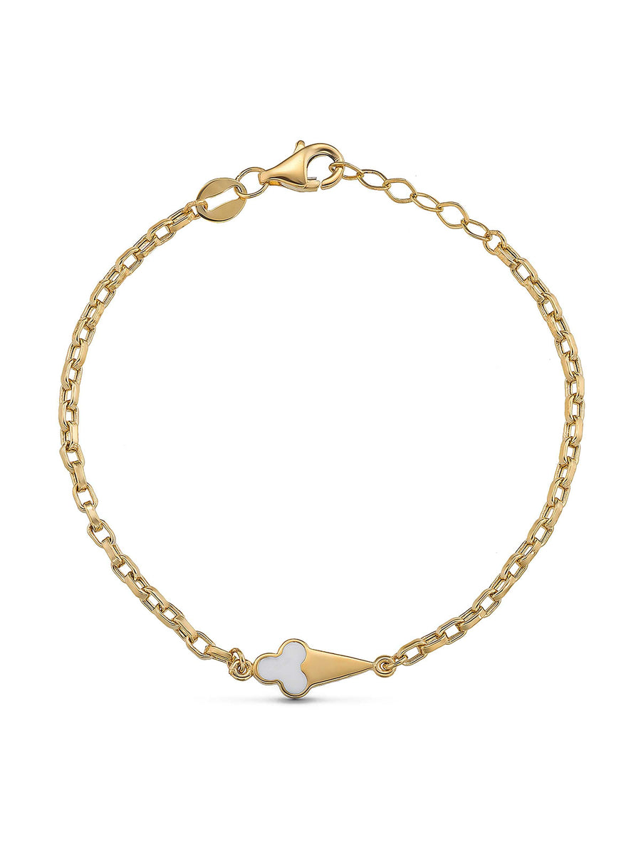 Ice Cream Multicolor Enamel Kids Bracelet in 14K Gold