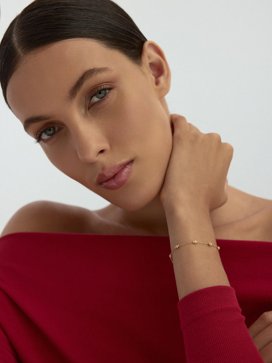 Dorika Ball Minimal Bracelet in 14K Gold