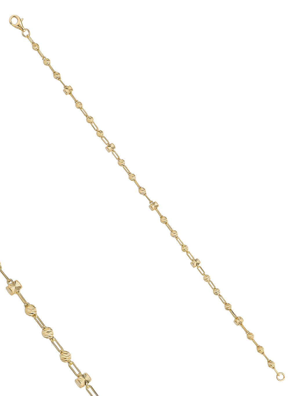 Dorika & Line Ringed Bracelet in 14K Gold by Elef Jewelry
