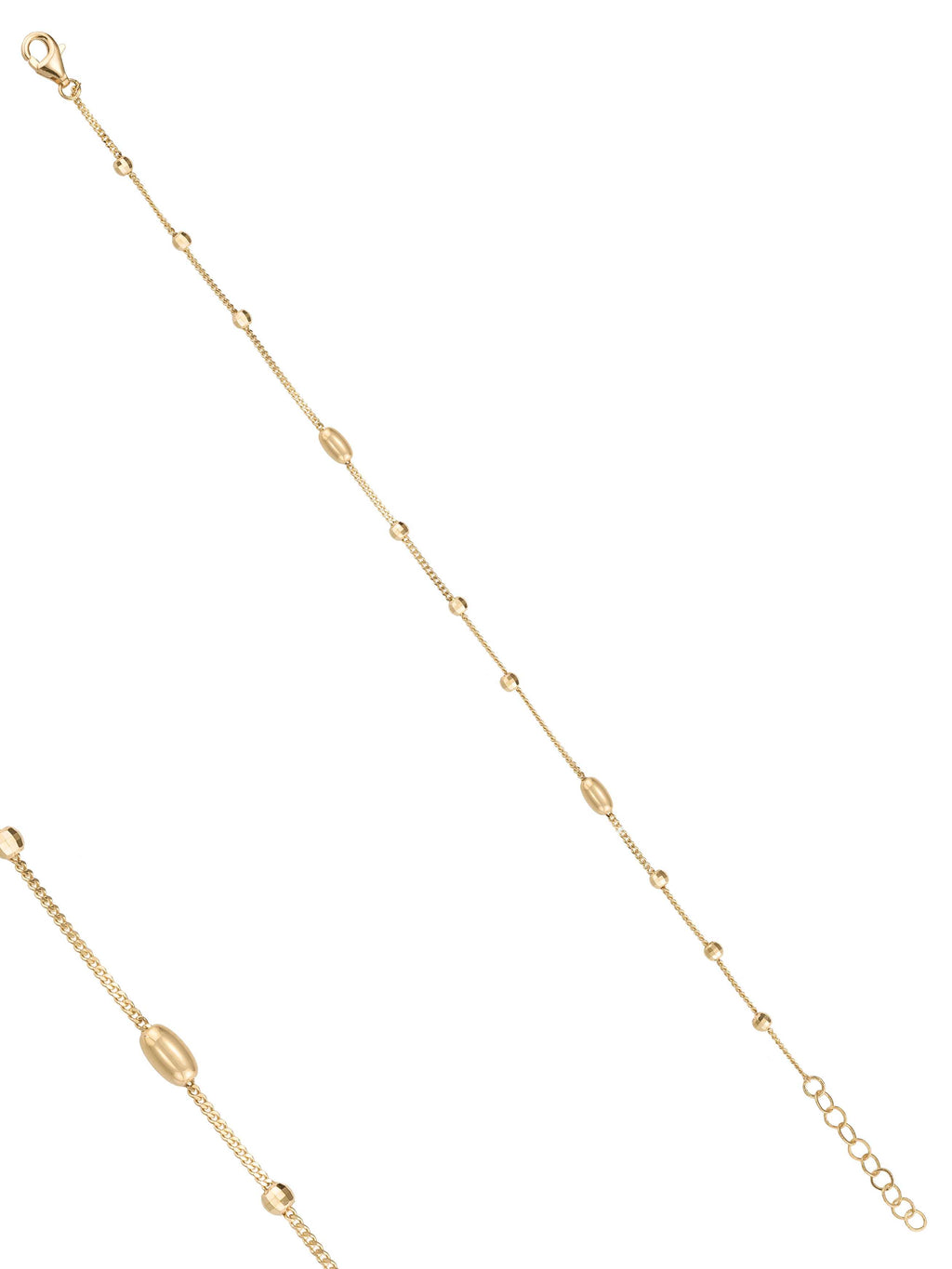 Dorika & Oval Form Minimal Bracelet in 14K Gold by Elef Jewelry