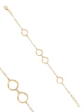 Four Ringed Sculptural Bracelet in 14K Gold by Elef Jewelry