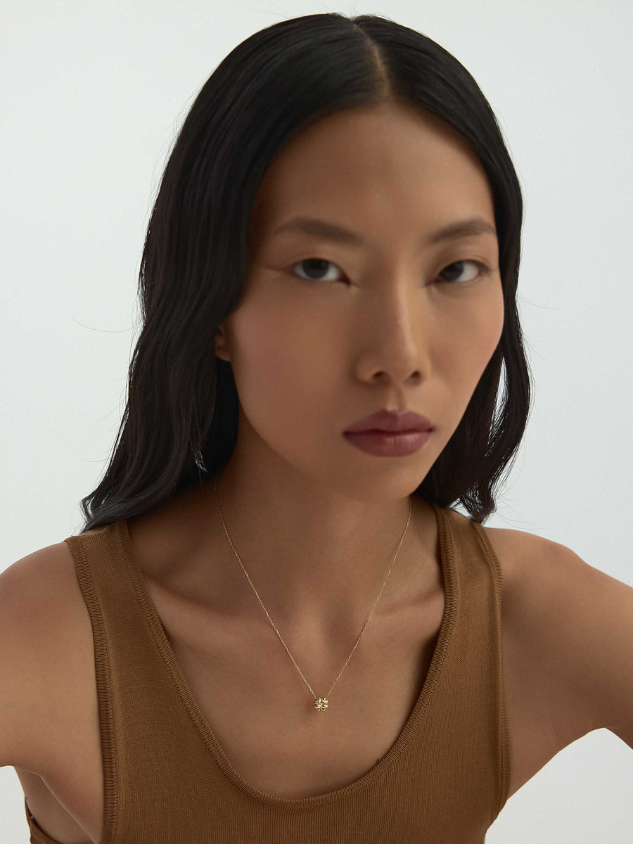 Four-Leaf Clover Necklace in 14K Gold