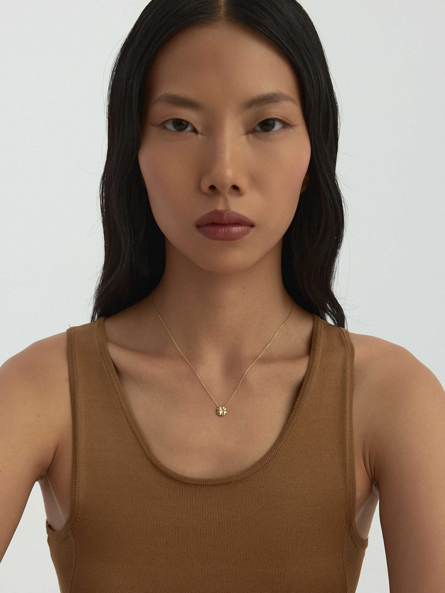 Four-Leaf Clover Necklace in 14K Gold