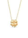 Four-Leaf Clover Necklace in 14K Gold by Elef Jewelry