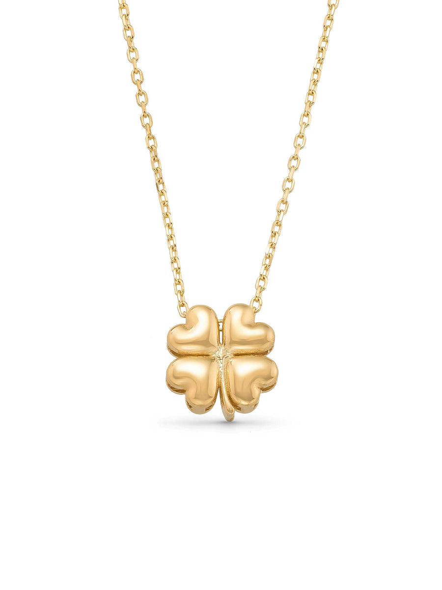 Four-Leaf Clover Necklace in 14K Gold