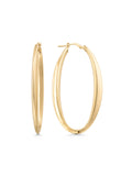 Elips Form Large Boy Hoop Earrings in 14K Gold by Elef Jewelry