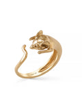 Mouse Design Ring in 14K Gold by Elef Jewelry