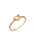 Stone-Set Minimal Ring in 14K Gold by Elef Jewelry