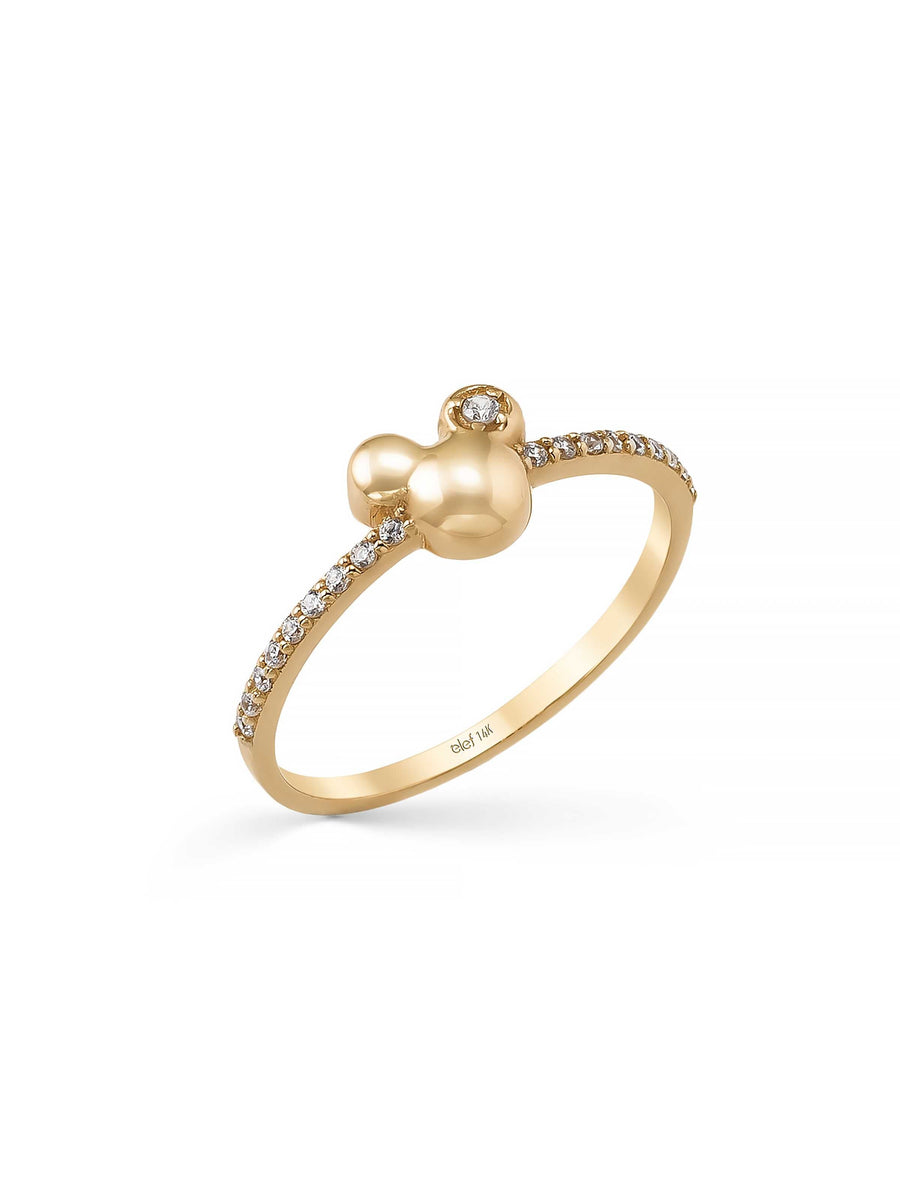 Stone-Set Minimal Ring in 14K Gold
