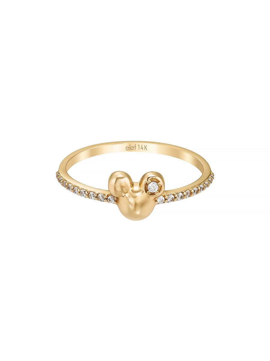 Stone-Set Minimal Ring in 14K Gold