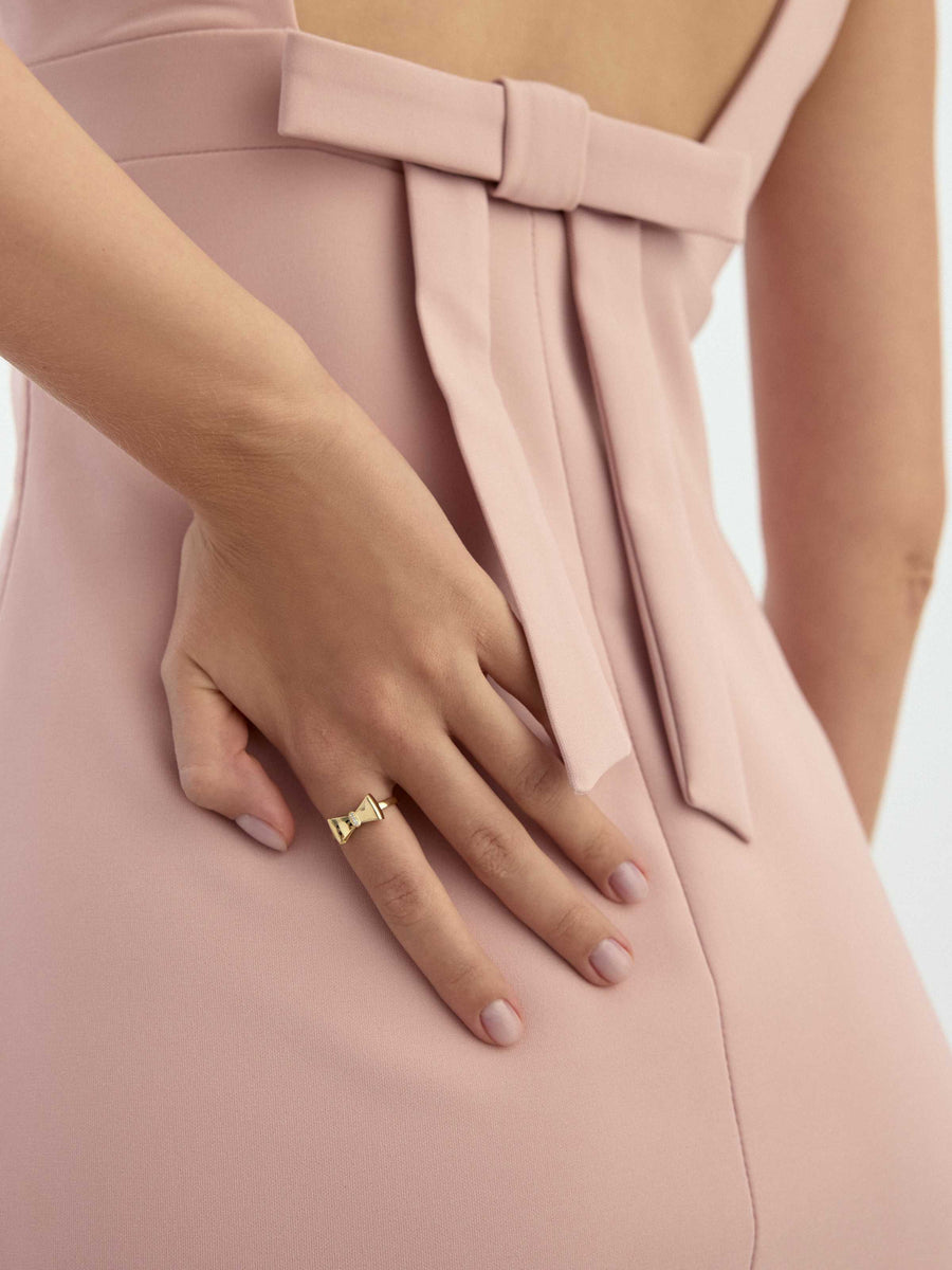 Bow Diamond-Inspired Ring in 14K Gold