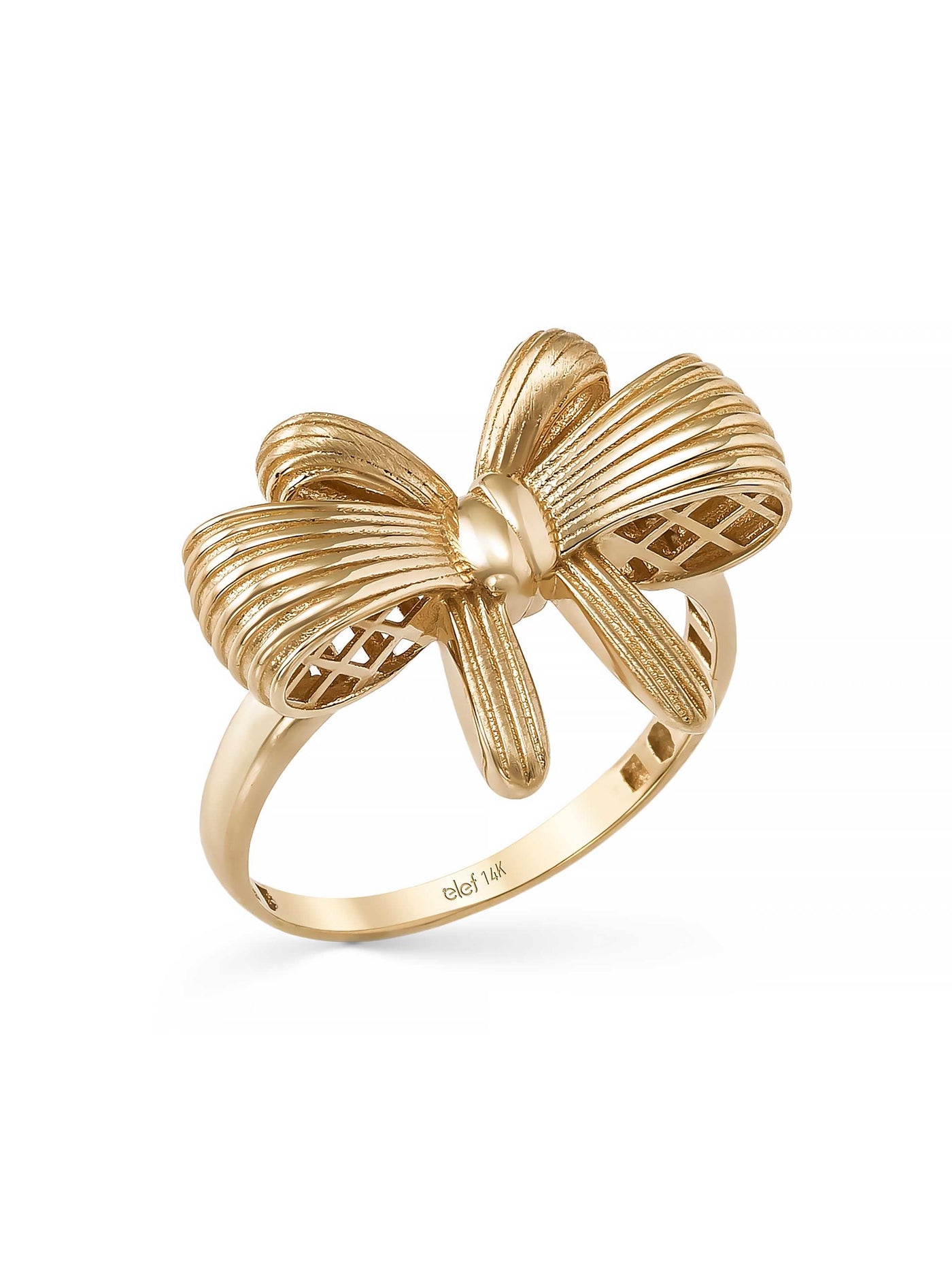 Bow Form Romantik Ring in 14K Gold by Elef Jewelry